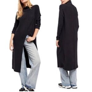 Free People Work It Tunic Black SZ Small